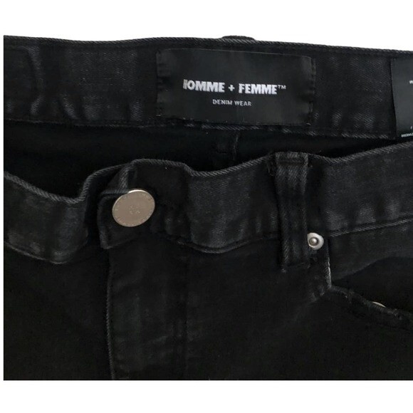 Men's Homme + Femme Jeans in Black - Picture 6 of 7